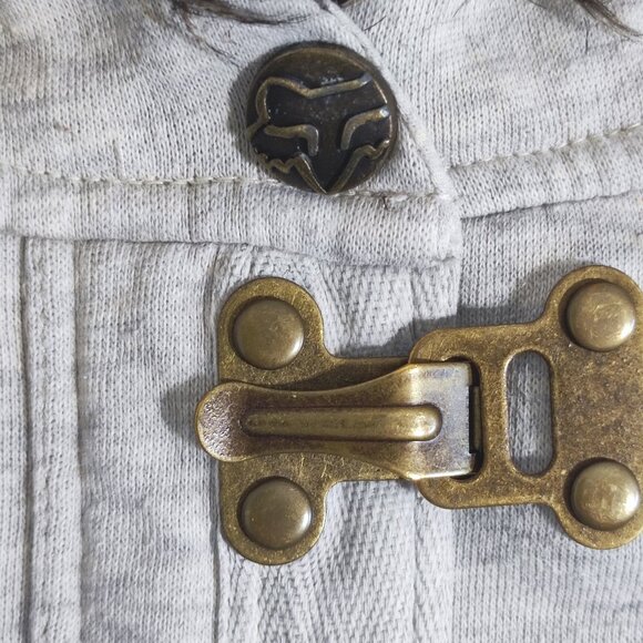 Fox jacket with hood women's junior size L white colour full zip clamp closure - Picture 8 of 13